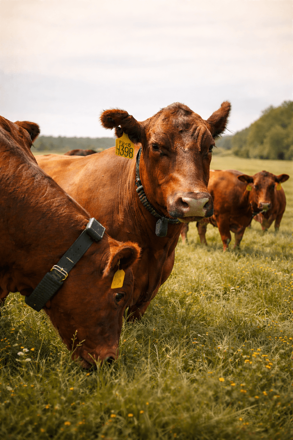 Beef cattle in pastoral setting
